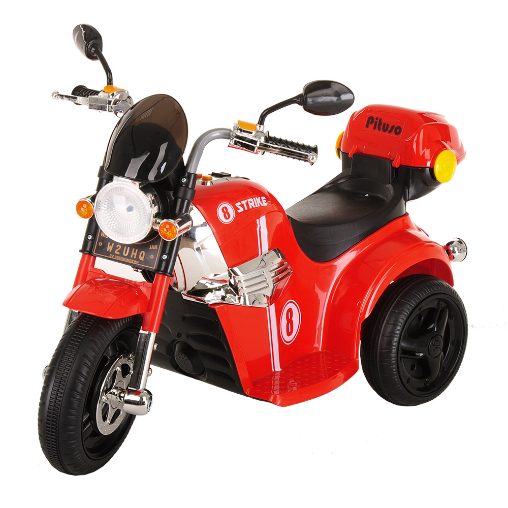 Red / Красно-Черный - Электро-Мотоцикл MD-1188, 6V/4Ah*1, колеса пластик 90х43х54 см