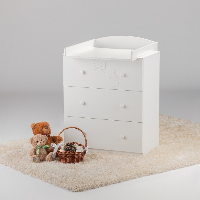 Белый - Комод детский « Мальвина » съемный пеленальный стол
