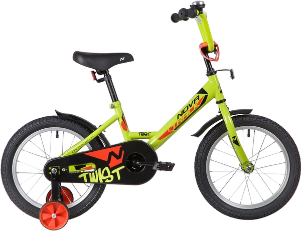 Велосипед NOVATRACK 16" TWIST зелёный