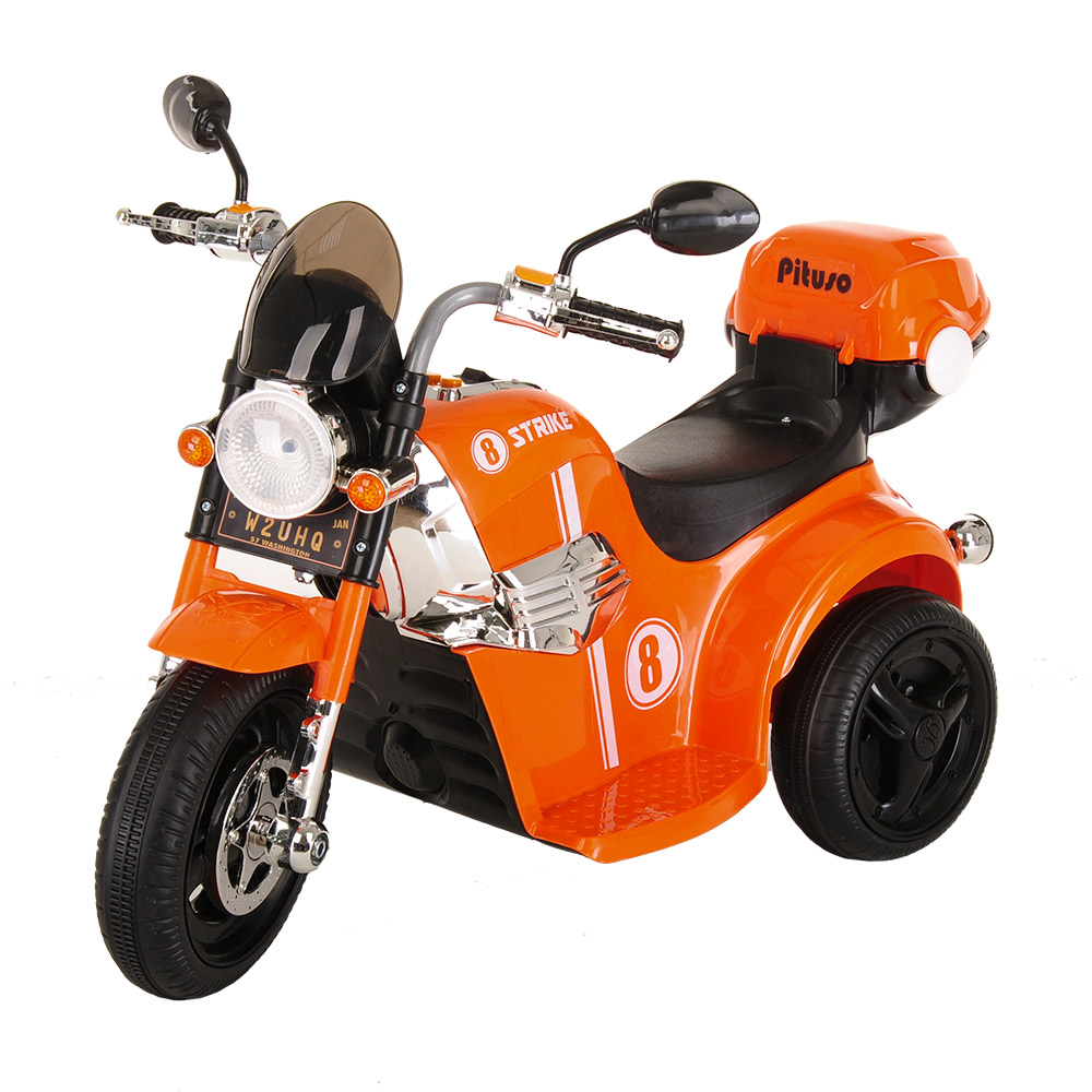 Orange / Оранжевый - Электро-Мотоцикл MD-1188, 6V/4Ah*1, колеса пластик 90х43х54 см