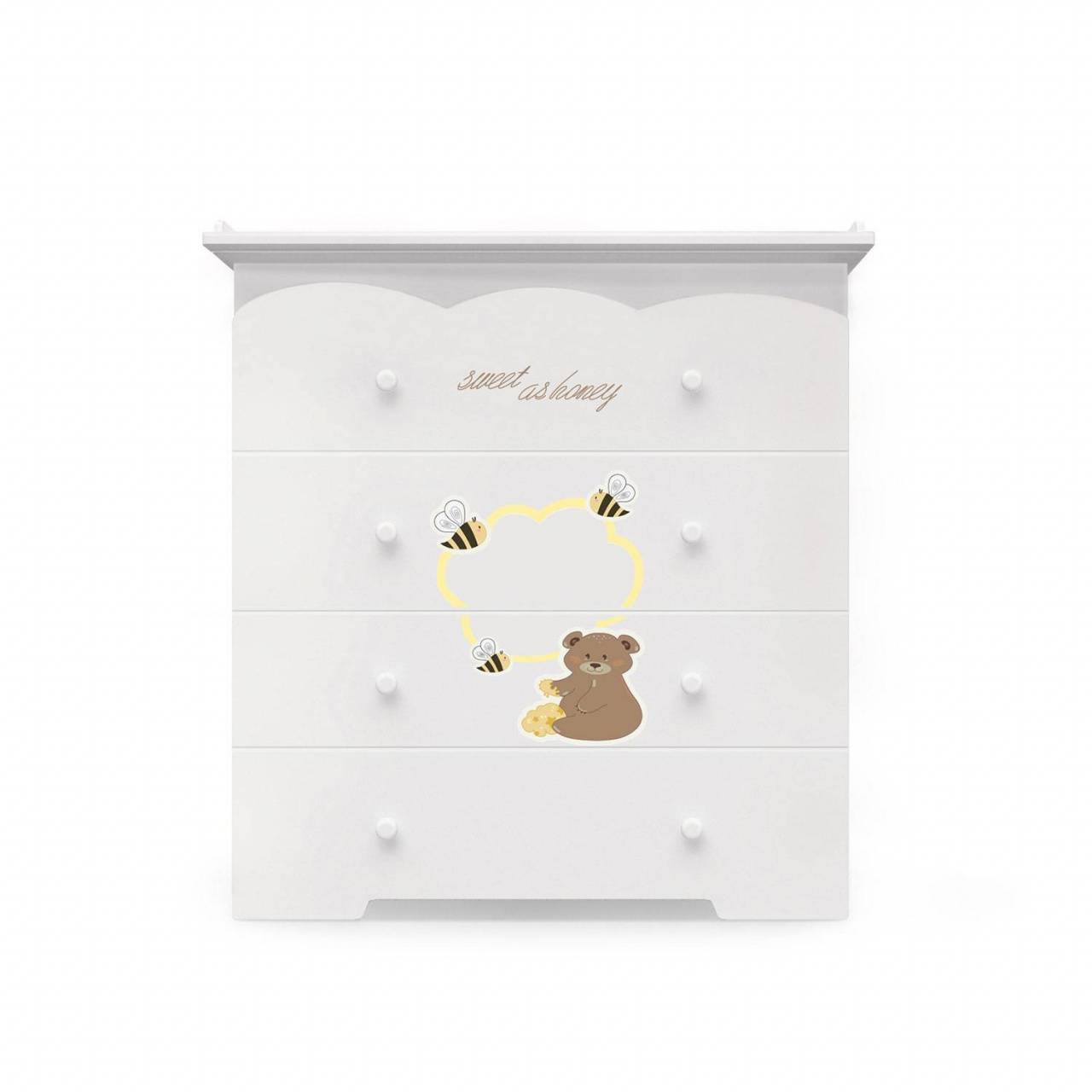 Bianco/Белый - Детский комод Nuovita Stanzione Honey Bear