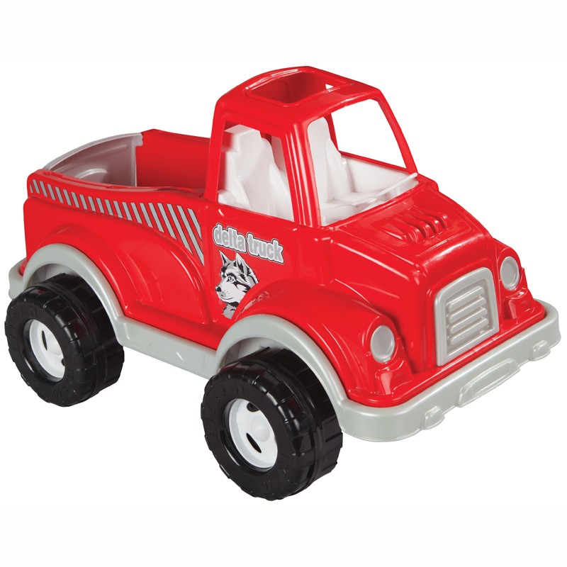Красный грузовик турецкий. Погрузчик Pilsan 06609 92 см. Pilsan Toys машина большая. Дельта трак. Про фирму Пилсон детские игрушки.