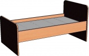 Кровать детская одноместная (на панелях), 143,2  см., цветные спинки