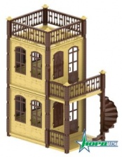 Домик для кукол Замок Принцессы 2 этажа,бежевый