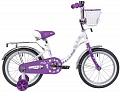 Велосипед NOVATRACK 16" BUTTERFLY белый-фиолетовый