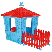 Детский игровой дом Stone House с забором, 114*174*151 см